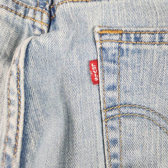 Levi's 519 Jeans Women's 9 JR S Low Flare Light Wash Blue Denim Pants Y2K - Picture 8 of 10